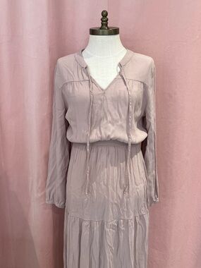 Womance Atelier Mauve Tiered Maxi Dress | Size Medium | Quebec Brand